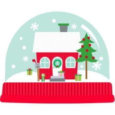 snowglobe - here comes santa claus