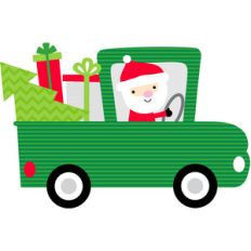 santa in truck - here comes santa claus