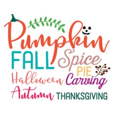 pumpkin word art