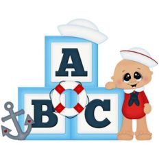 ahoy baby boy with blocks