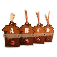leaf place card a-d tent