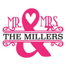 mr. and mrs. ampersand split frame