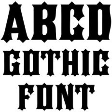 gothic font