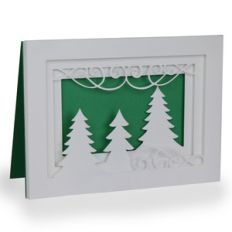 christmas tree shadow box card