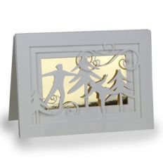 ice skater shadow box card