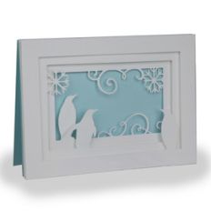 penguin shadow box card
