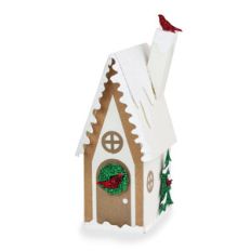 santa's glitter village - snow bird house