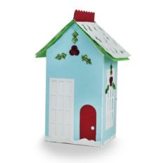 santa's glitter village - tiny mistletoe house