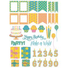 birthday planner stickers