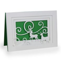 deer shadow box card