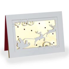 santa sleigh shadow box card
