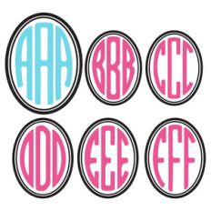 oval monogram letters a-f