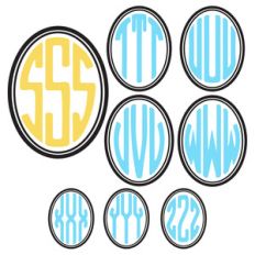 oval monogram letters s-z