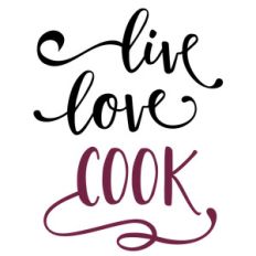 live love cook phrase