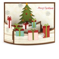 a2 flexi card christmas tree scene