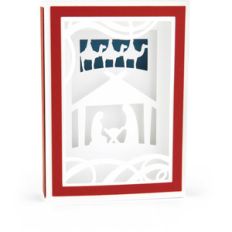 shadow box card nativity