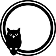 owl circle frame