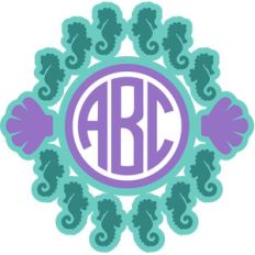 seahorse monogram