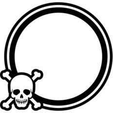 skull circle frame