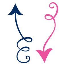 vertical swirly arrows set