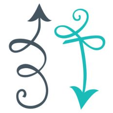 vertical swirly arrows set