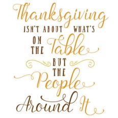 thanksgiving isn't about