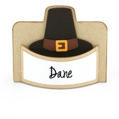 flexi place card pilgrim hat