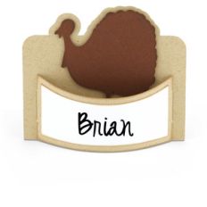 flexi place card turkey silhouette