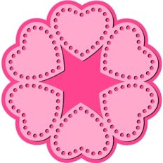 valentines hearts doily