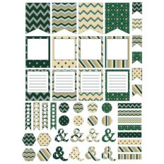 winter colors planner stickers