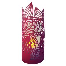 vase of garden flowers lantern