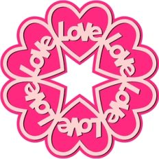 valentines love doily