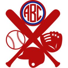 baseball monogram