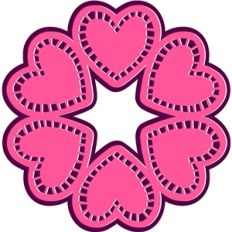 valentines hearts doily