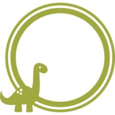 dinosaur circle frame