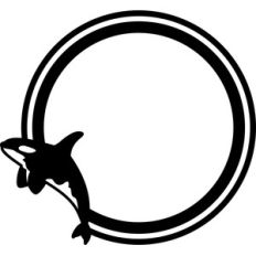 orca whale circle frame