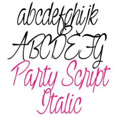 snf party script italic