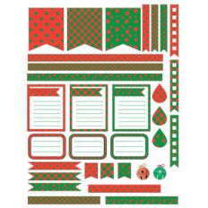 red and green planner stickers