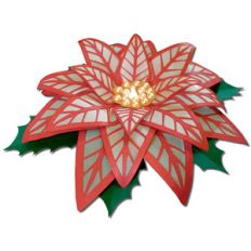 poinsettia tea light (flameless)
