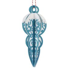 3d snowy ornament