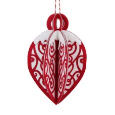 3d swirly snowy ornament