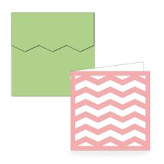 square chevron folded card and envelope