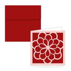 square flower folded card and envelope
