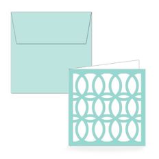 square intricate folded card and envelope