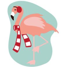 santa spirit flamingo
