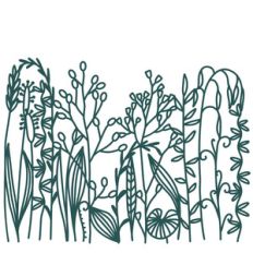 field grasses repeating border