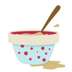 mixing bowl with spoon