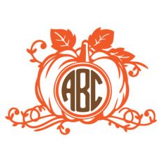 pumpkin patch monogram frame