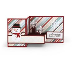 a2 pop up box card snowman