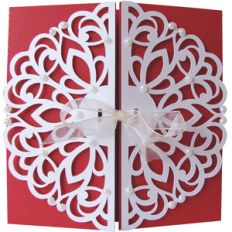 doily gate fold card
